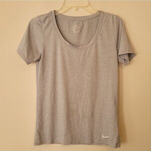 NIKE DRI-FIT Gray Scoop neck Tee